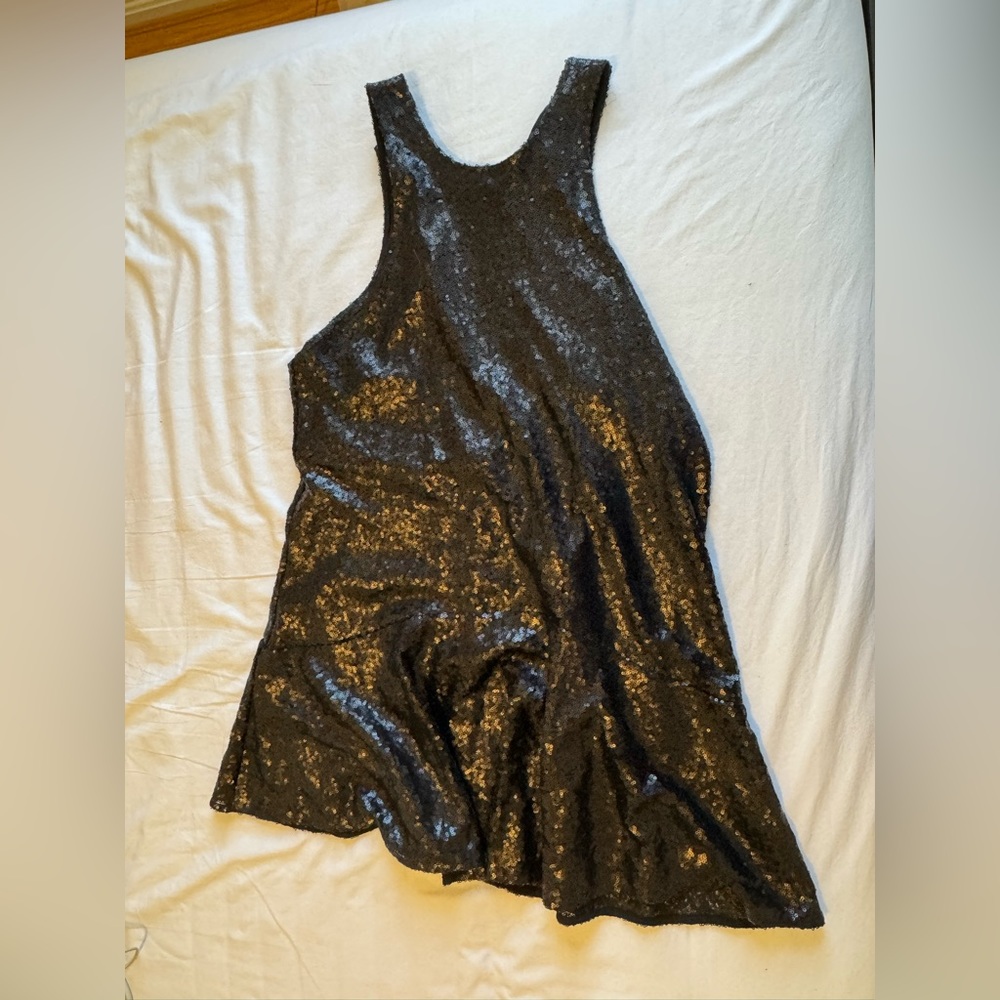 Free People Black Sequin Dress